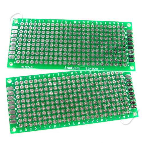 20 x double side prototype pcb bread board tinned universal 3x7 cm 30mmx70mm fr4 for sale