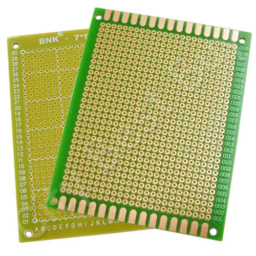 2 x Breadboard Prototype Printed Circuit PCB 70mm x 90mm 720 Holes FR4 Green