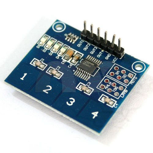 Ttp224 touch sensor 4 channel capacitive touch button switch module for arduino for sale
