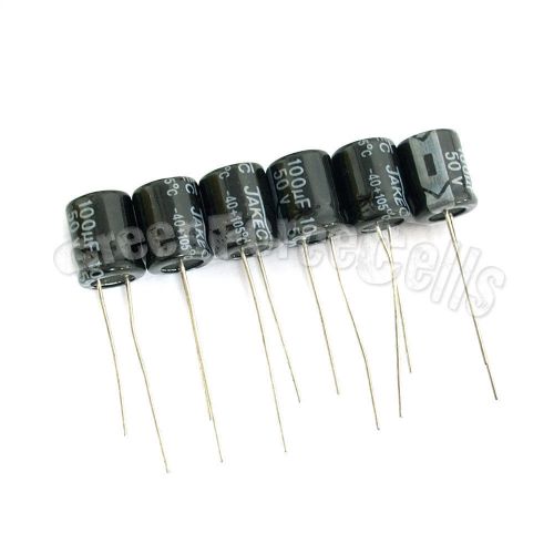 1000  100uf 50v radial electrolytic capacitor 8 x 12 mm for sale