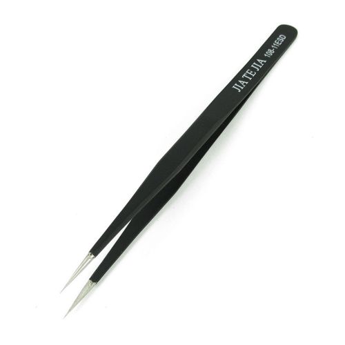 140mm Long Anti-static Stainless Steel Tapering Point Tip Tweezers