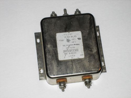 Corcom 30k6 power supply emi line filter 30 amp 120/250 vac for sale