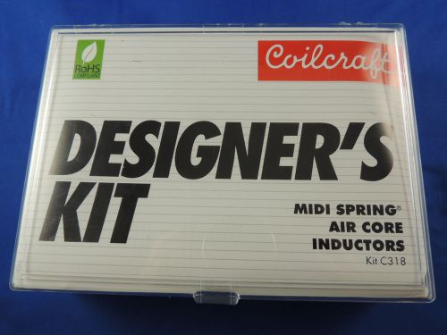 COILCRAFT C318 MIDI SPRING AIR CORE INDUCTORS DESIGNER&#039;S KIT NEW