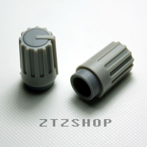 2 x Knob Grey with Grey Mark for Potentiometer Pot - ZTZSHOP- Free Shipping