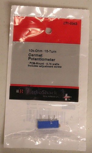 Radioshack® 10k-ohm 15-turn cermet potentiometer/trimmer 271-0343 for sale