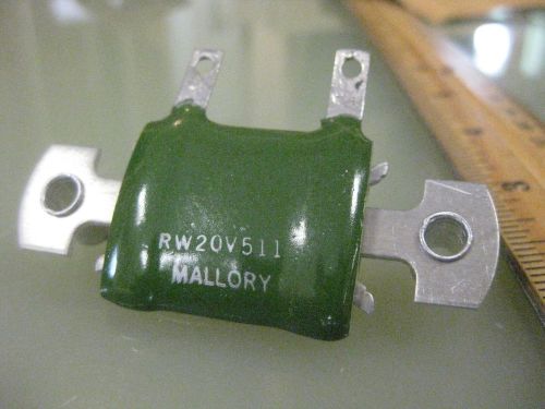 50 pieces Mallory Fixed W/W Resistor p/n RW20V511 chassis mount  htf  1973 New