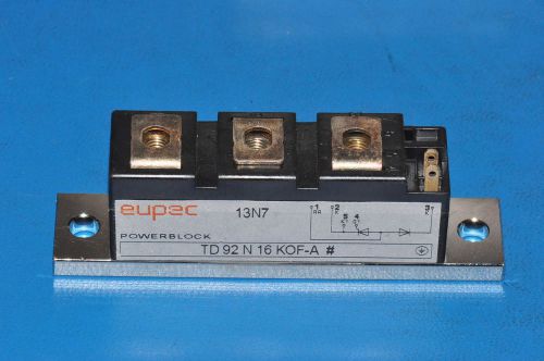 Diode/rectifier eupec td92n16kof-a 92n16 td92n16kofa for sale