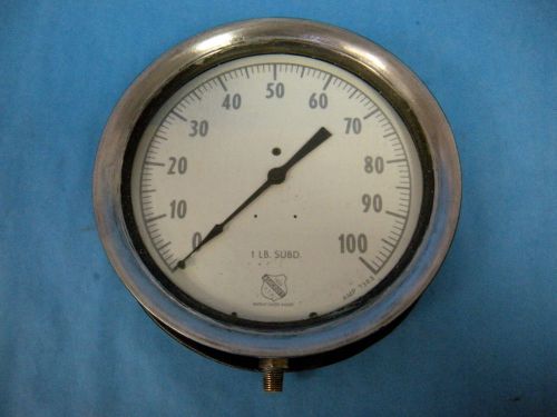 Ashcroft pressure gauge 0 - 100 amp 7363 1lb. subd. for sale