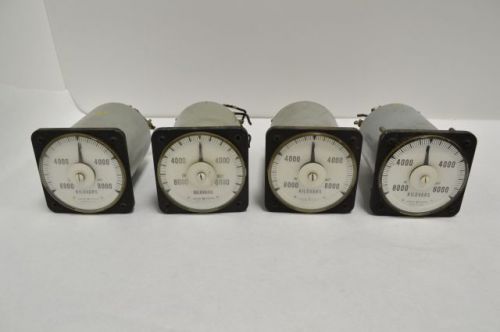Lot 4 ge 50-100322fcly1abb varmeter 4 in gauge 0-8000 in/out kilovars b217415 for sale