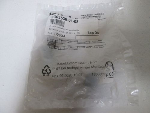 BINDER S303536-01-08 CONNECTOR *NEW IN A FACTORY BAG*