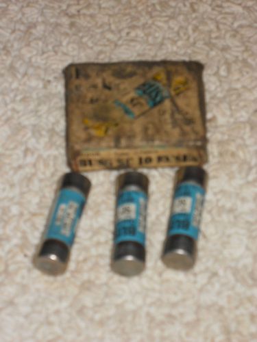 Three vintage sc 10 buss class g fuse 300v 10 amp for sale
