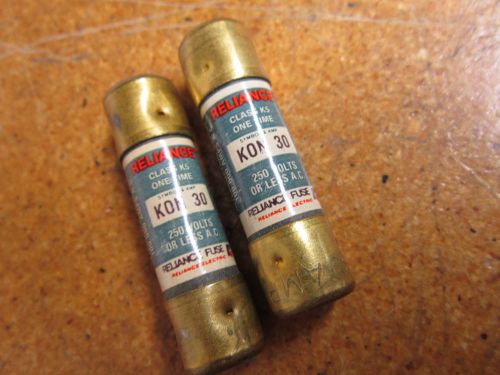 Reliance KON 30 Fuse 30Amp 250VAC One Time (Lot of 2)