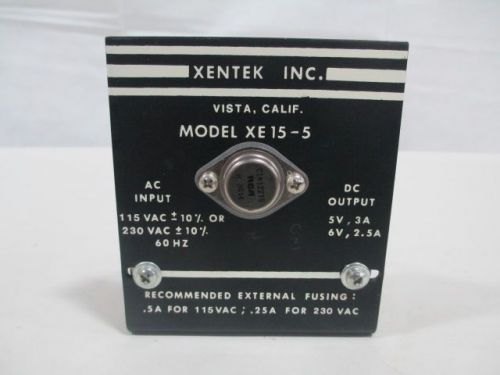 NEW XENTEK XE15-5-2550 115/230V-AC 5/6V-AC 3/2A POWER SUPPLY D214862