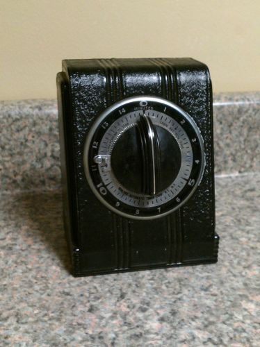 Vintage walser automatic timer corp. ny, ny ~ 14 minute timer ~  black ~ metal for sale