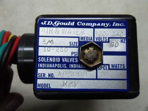 (x5-13) 1 nib jd gould company m 3v solenoid valve for sale