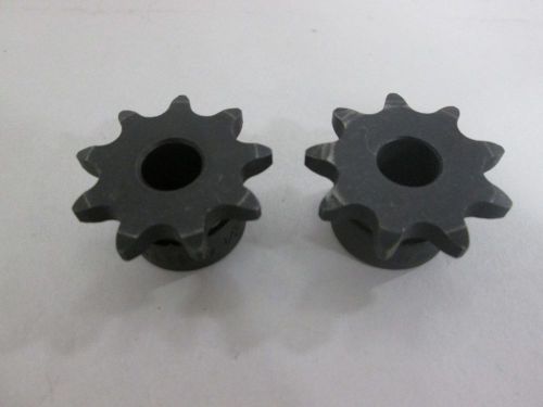 Lot 2 new martin 41b9 9 tooth steel 1/2in rough bore chain sprocket d265915 for sale