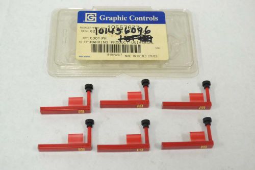 NEW LOT 6 GRAPHIC CONTROLS 82-39-0402-06 DISPOSABLE RED MARKER PEN B362329