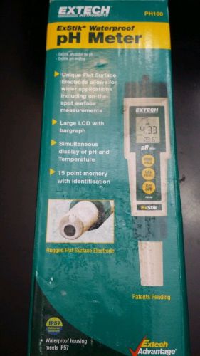 Extech ph100 ph meter, 0.00 to 14.00ph, 0.01ph resolution/accuracy for sale
