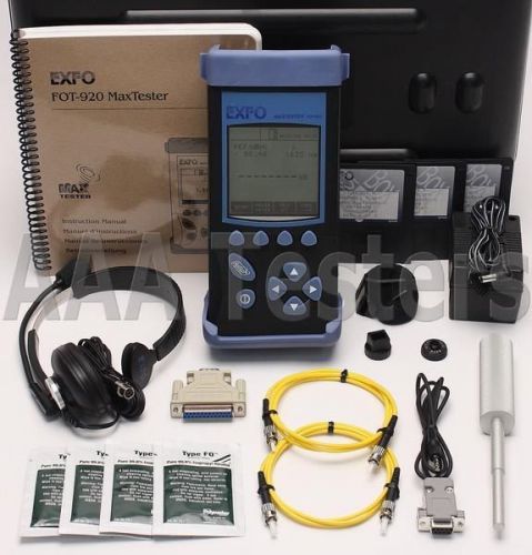 EXFO MaxTester FOT-923 SM Fiber Tester w/ Talkset FasTest FOT-920 FOT 920 923