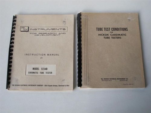 Original Hickok Cardmatic 1234B Instruction Service Manual + Tube Test Condition