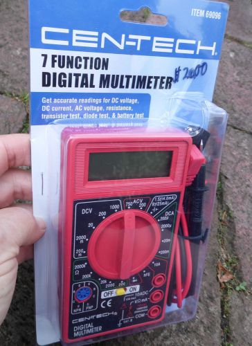 New 7 function digital multimeter tester cen-tech #69096 multi-tester nip for sale