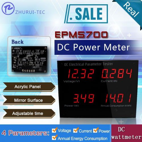 Epm5700 dc power meter / dc watt meter 1000w/input100v/10a /dc9v~12v embedd for sale