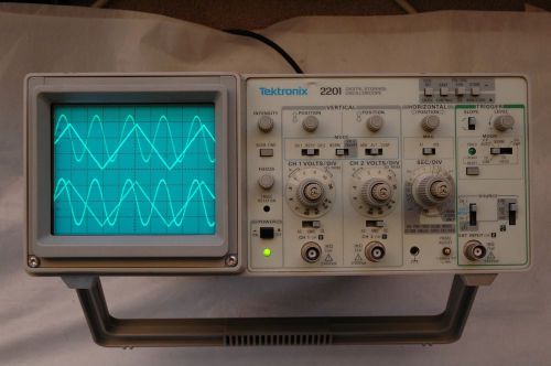 Tektronix 2201 dual trace  20 mhz digital oscilloscope two probes power cord for sale