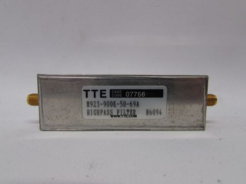 TTE H923-900K-50-69A HIGH PASS FILTER H6094 SMA CAGE CODE 07766 45dB gain 276