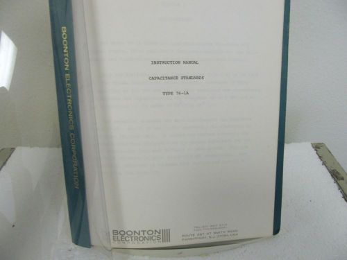 Boonton 76-1A Capacitance Standards Instruction Manual