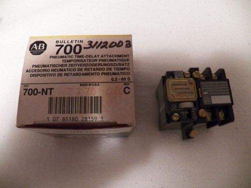 ALLEN BRADLEY 700-NT SERIES C -Pneumatic Timing Relay Time Delay Attachment Unit