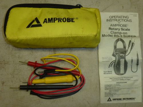 AMPROBE PARTS ROTARY SCALE CLAMP ON MODEL RS-3 SUPER, PROBES ONLY