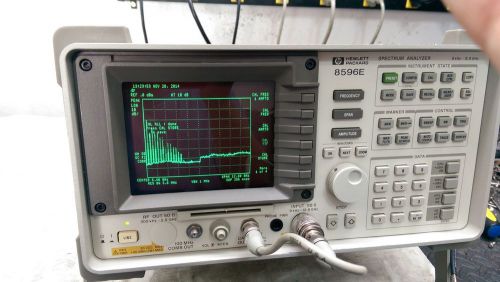 HP Agilent 8596E Spectrum Analyzer Calibrated w cert ! 9 khz to 12.8 ghz