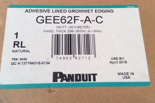 Panduit GEE62F-A-C Adhesive Lined Grommet Edging 100&#039; Natural * New * Make Offer