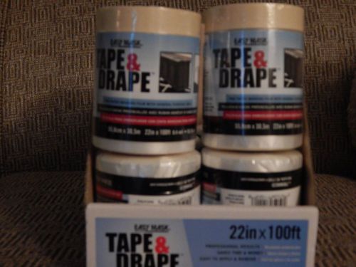 Tape &amp; Drape pre-taped masking film w/ general purpose tape, 22&#034; x 100&#039;,9 count