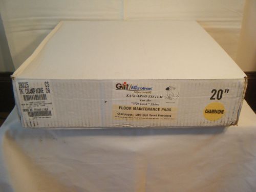 Gilt/microtron &#034;kangaroo system&#034; champagne high speed burnishing pads. box of 5 for sale