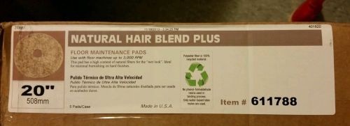 Floor maintenance pads 611788 tennant  20 inch natural hair blend plus for sale