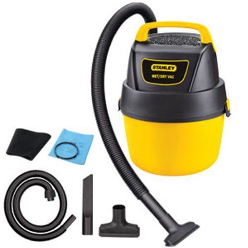 Stanley 1 gallon 1.5 peak portable poly series horsepower wet/dry vacuum cleaner for sale