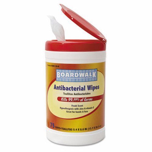 Boardwalk antibacterial hand wipes, fresh scent, 6 canisters (bwk358w) for sale