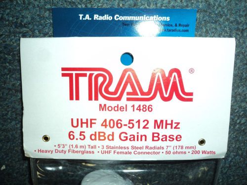Uhf land mobile base antenna heavy duty fiberglass 6.5db gain bracket tram 1486 for sale