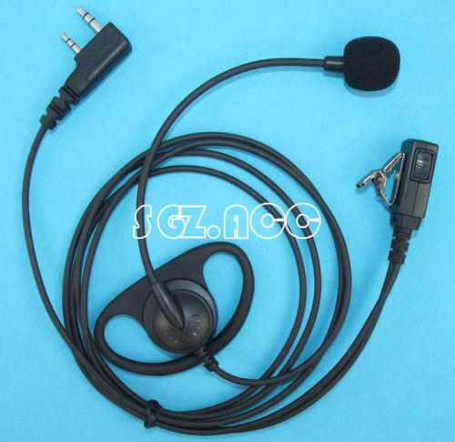 D-Shaped Earpiece Headset Mic For Baofeng Radio UV-B5 UV-B6 UV-82 UV-89 US STOCK