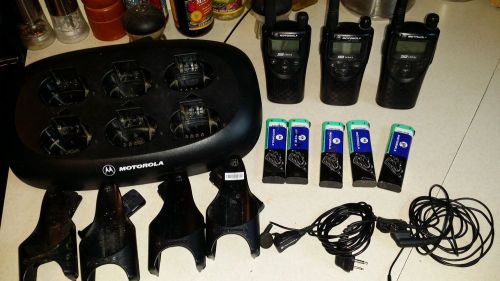 Motorola 2way radios, xu2100 3 radios and lots of batteries and base