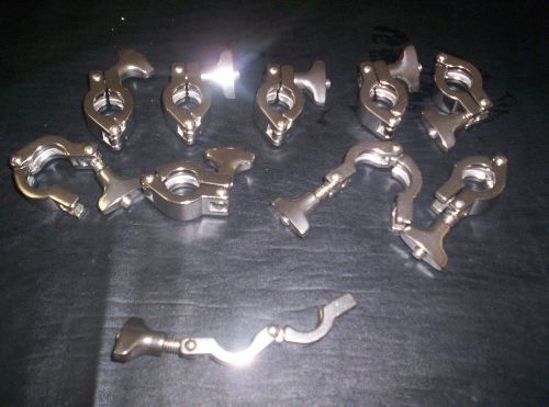 QTY OF 10 CHROME ADJUSTABLE CLAMPS GREAT LOOK BUY NOW