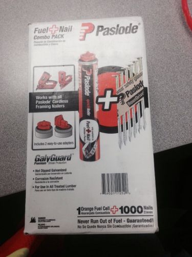 New Paslode Fuel + Nail Combo Pack; 2-3/8&#034;x.113 SM Brite, 30-Degree 650535