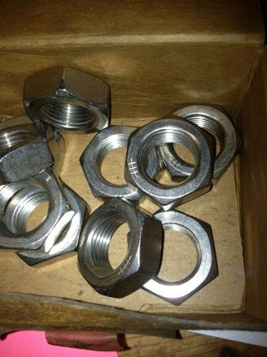 Hex Jam Nut,Thin,18-8 Stainless Steel, 3/4-16 NF PK 10 SS