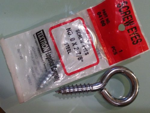 Stainless Steel Screw Eye Eyes Hook Anchor No. # 0 x 2-7/8&#034; inches - NIP