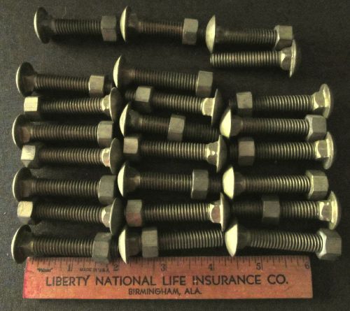 24  SOLID BRASS   CARRIAGE BOLTS  (20  3/8&#034;-16  x 2&#034;)   (4   3/8&#034; - 16 x 1 3/4&#034;)