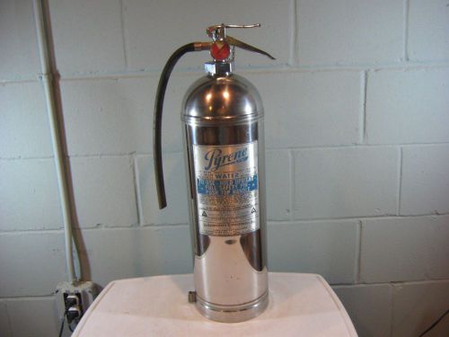 Pyrene fire extinguisher water can stainless firetruck engine newark nj usable for sale