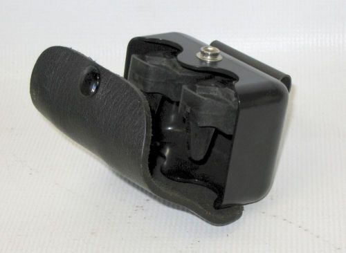 6 Round Revolver Speedloaders Black Plastic &amp; Leather Belt Pouch .38, .357, 9mm