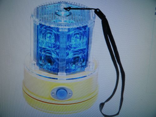 North american signal-- pslm2-b-- battery operated led warning light--blue--nib for sale