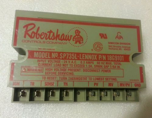 Lennox 18g9101 ignition control board robertshaw sp735l for sale